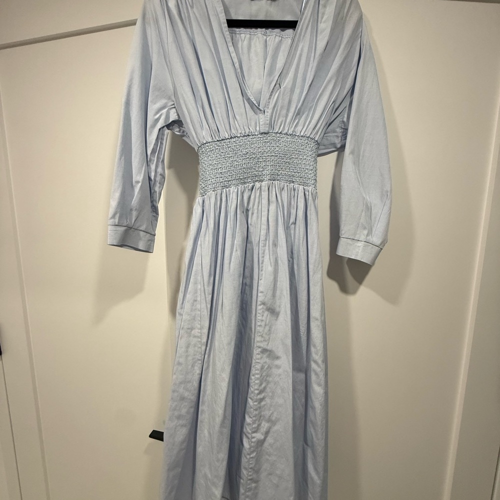 Zara Light Blue Long Sleeve Dress